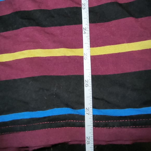 💎 3/$15 XXI Striped Bodycon Retro Dress w/Puff Sleeve & Flower Appliqué in Sz M - Picture 16 of 16